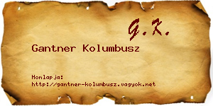 Gantner Kolumbusz névjegykártya